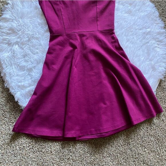 Lulus Off the Shoulder Skater Dress Magenta Womens Size Small - Picture 4 of 10